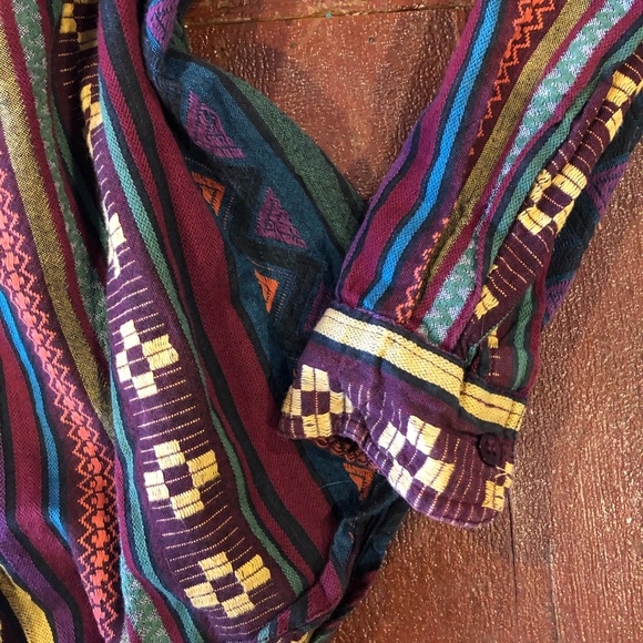 Vintage | Western Aztec Boho Button Down Shirt - Picture 2 of 5